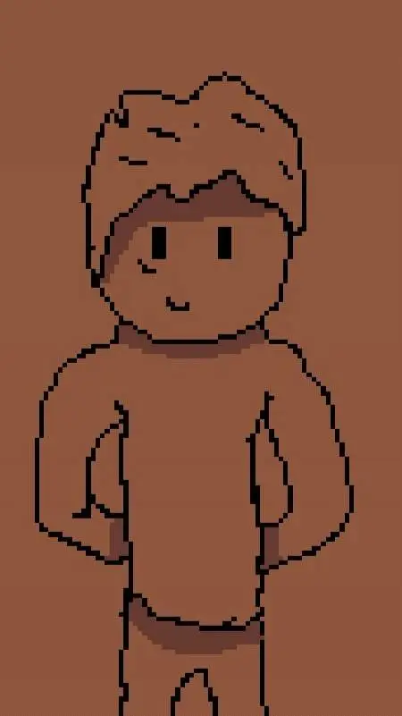 ai character: brown background