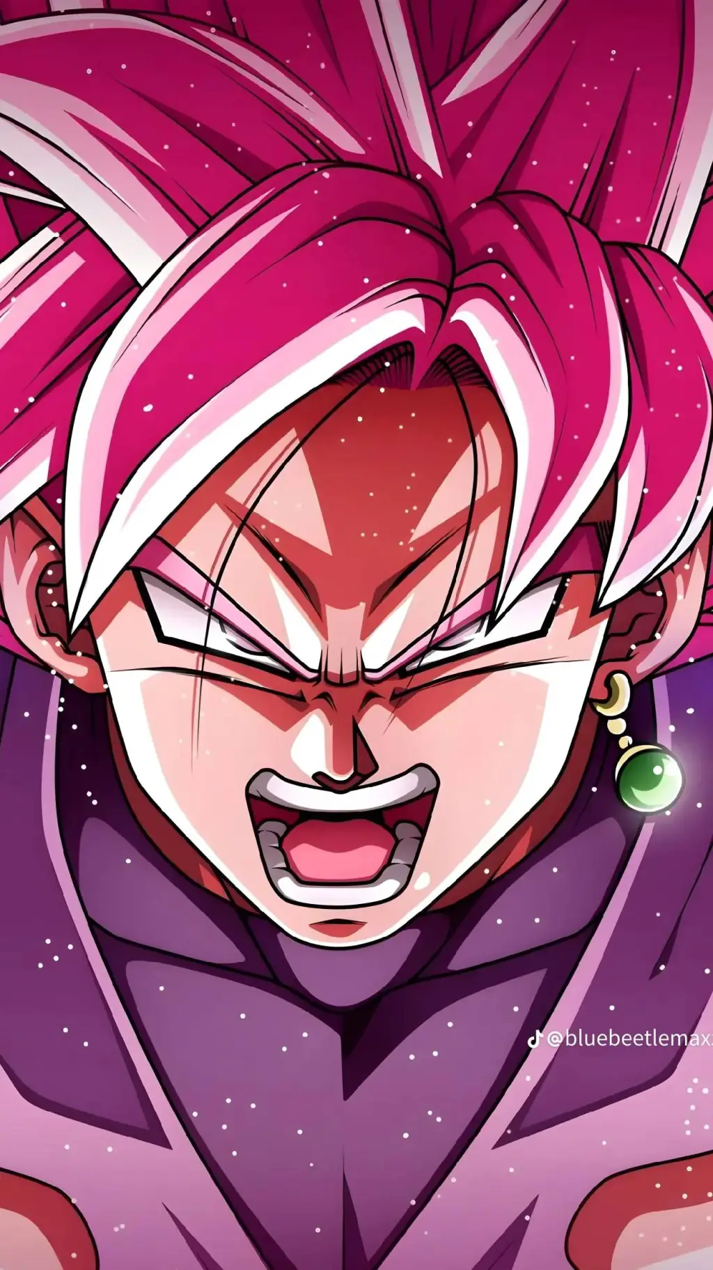 ai character: Goku blak rose background