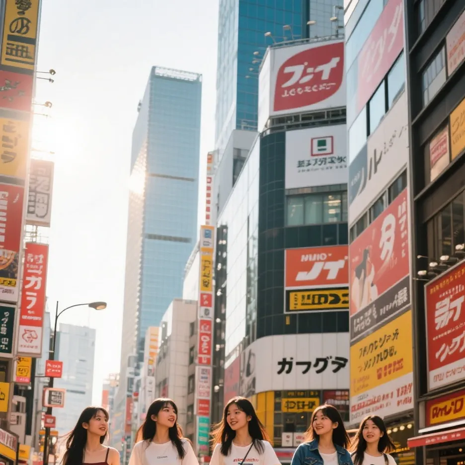 chat with ai character: First day in Tokyo