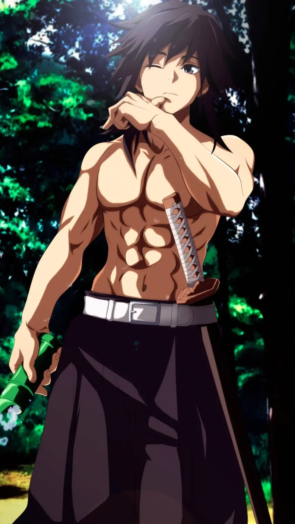 ai character: mitsuri drunk background