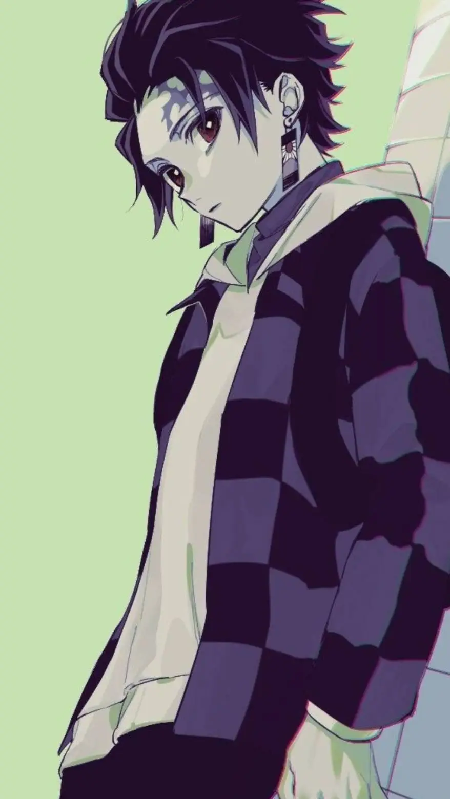 ai character: Rengoku × tanjiro background