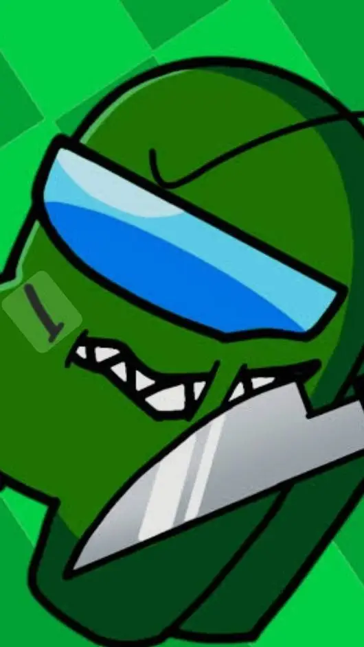 ai character: Green imposter fnf background