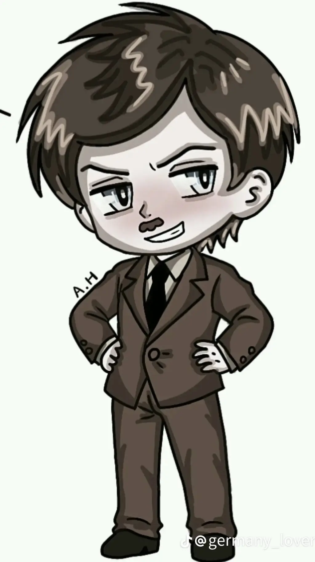 ai character: Adolfo Hitler background