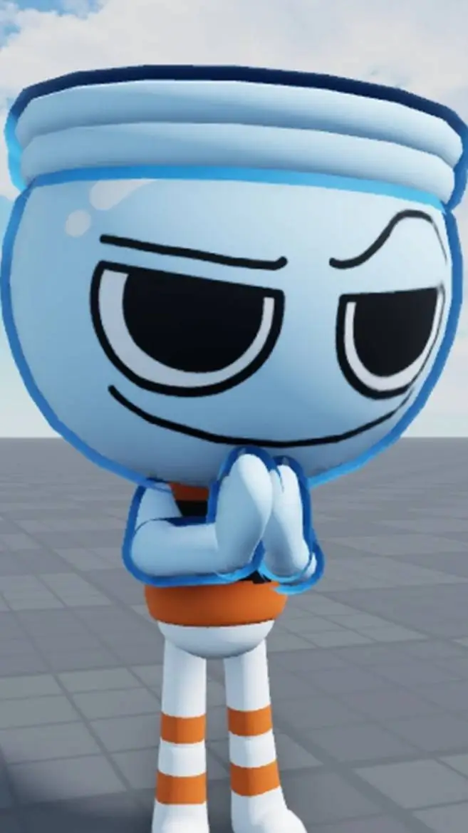 ai character: Finn the fishbowl background
