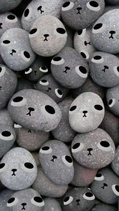 ai character: pebble background
