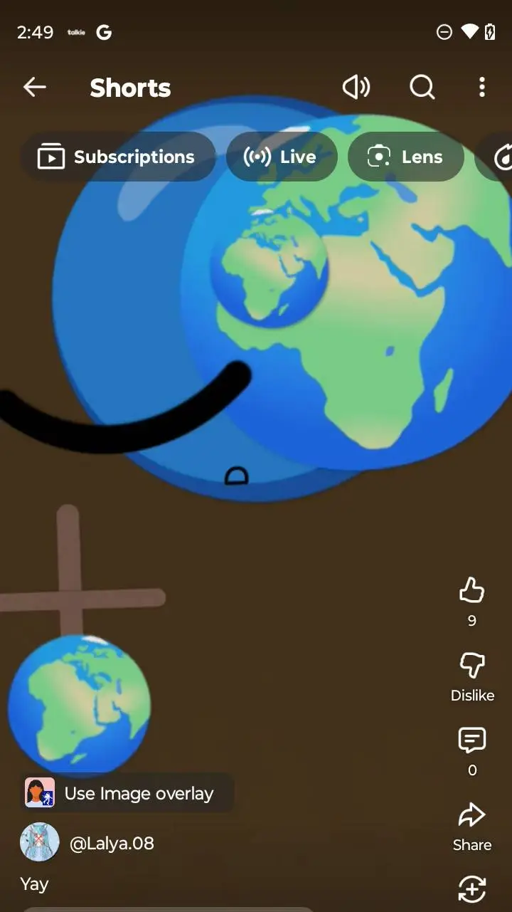 ai character: SpaceSun background