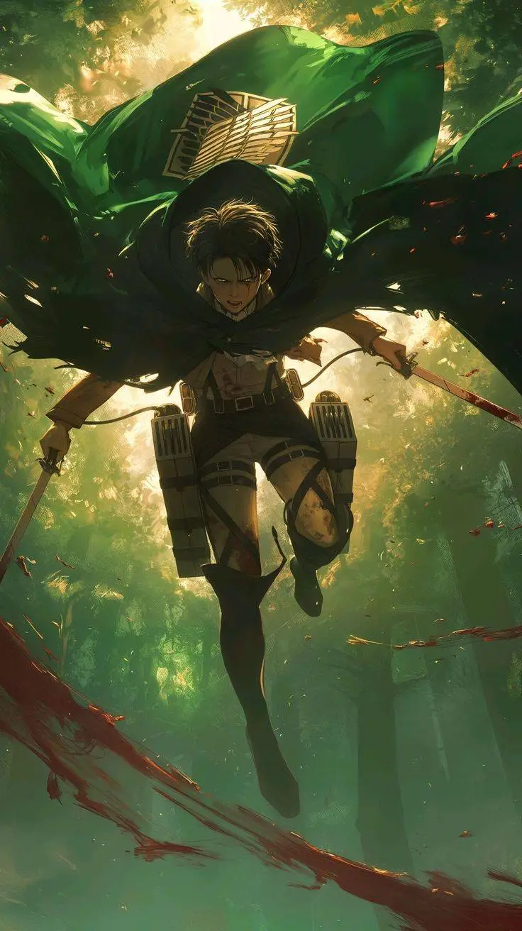 ai character: Levi Ackerman  background