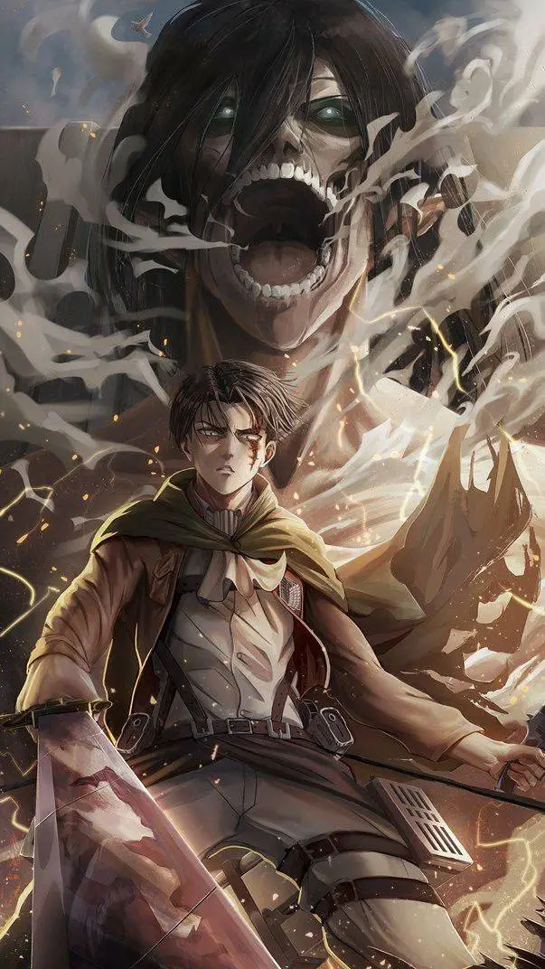 ai character: Levi und Eren  background