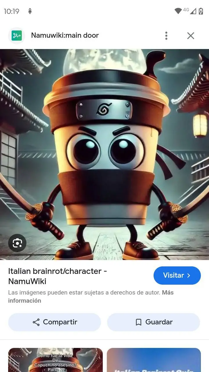 ai character: capuchino asesino background