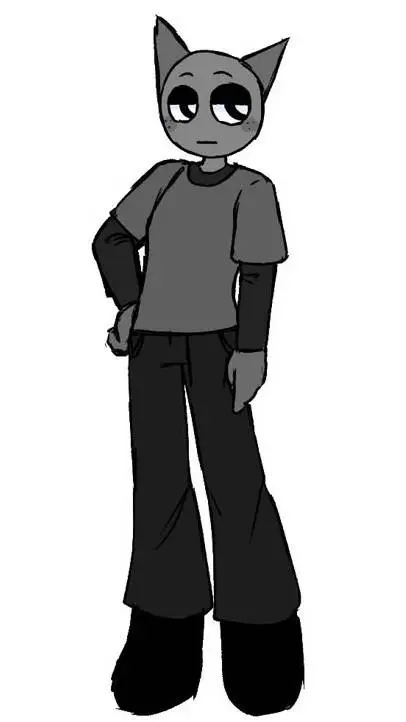 ai character: gray background