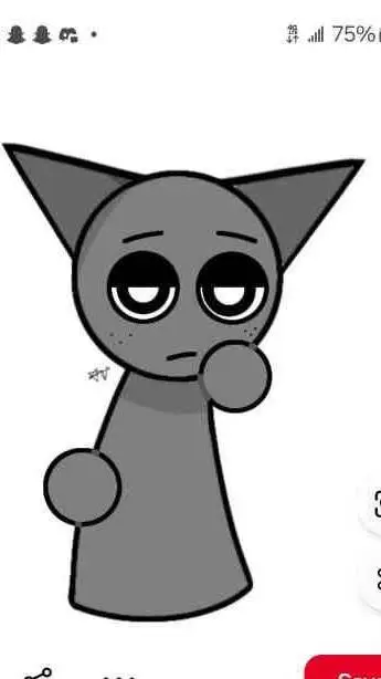 ai character: horror gray  background