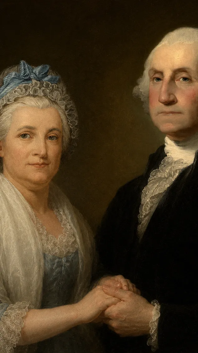 ai character: Martha and George  background