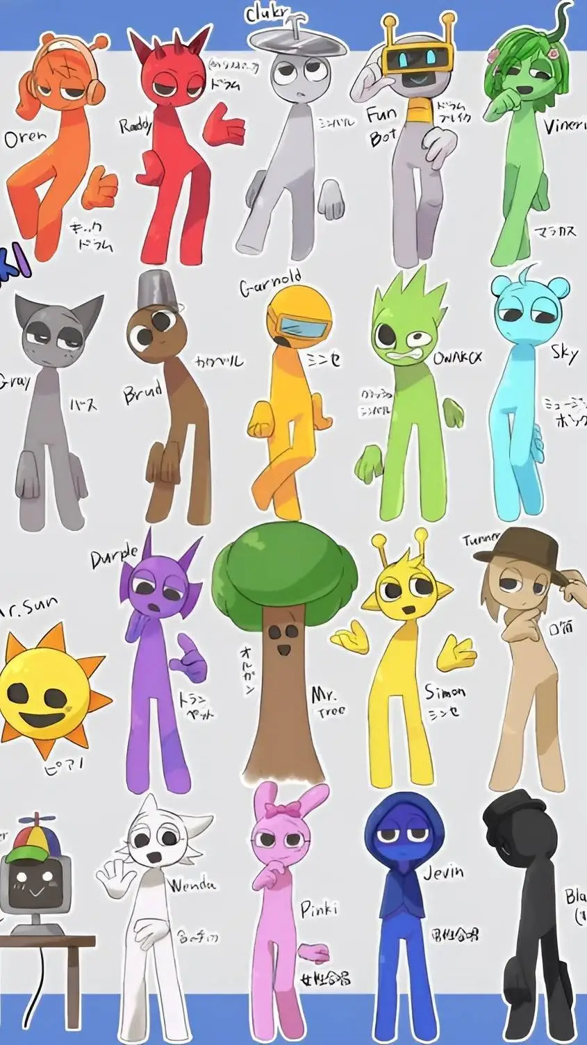 ai character: sprunki background