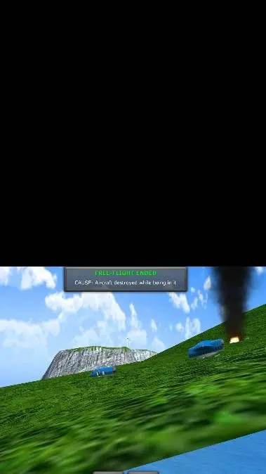 ai character: a plane crash background