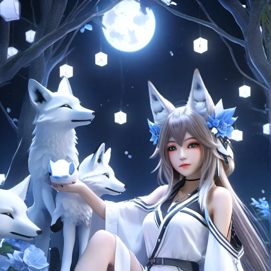 chat with ai character: Fox girl wich cube