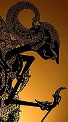 ai character: wayang kulit background