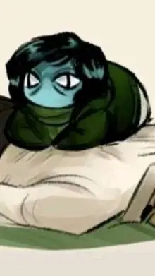 ai character: coat guy:)  background