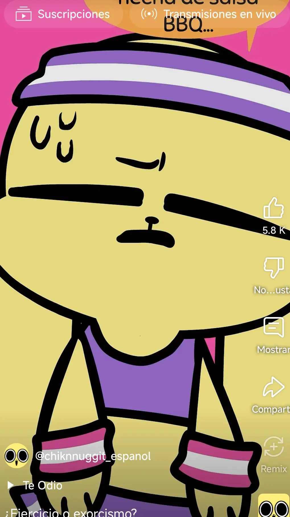 ai character: chikin Nugget 2 background