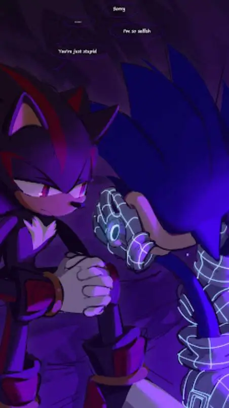 ai character: shadow x sonic background