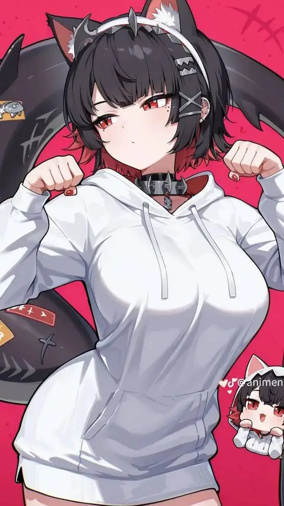 ai character: Ellen joe 🦈💅❤️‍🩹💕 background