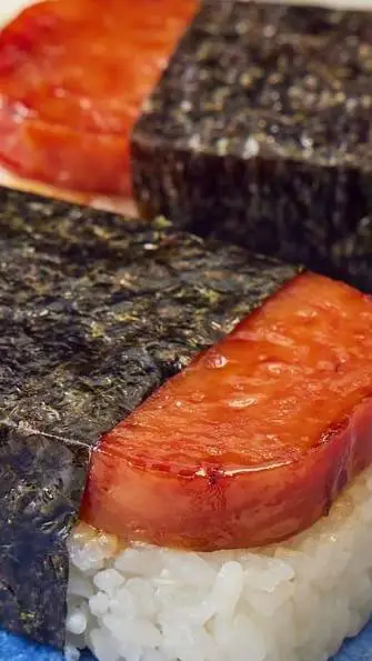 ai character: Musubi (food) background