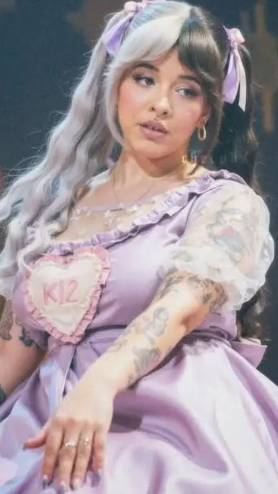 ai character: Melanie Martinez  background
