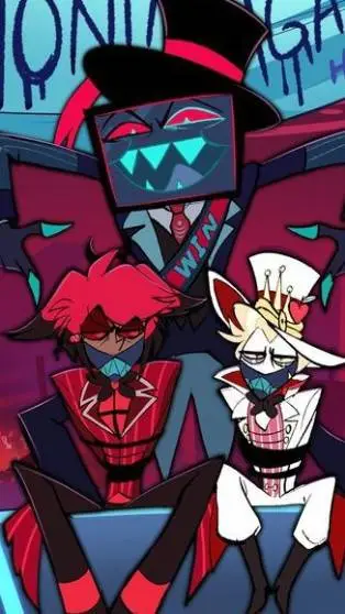 ai character: Alastor, lucifer y background