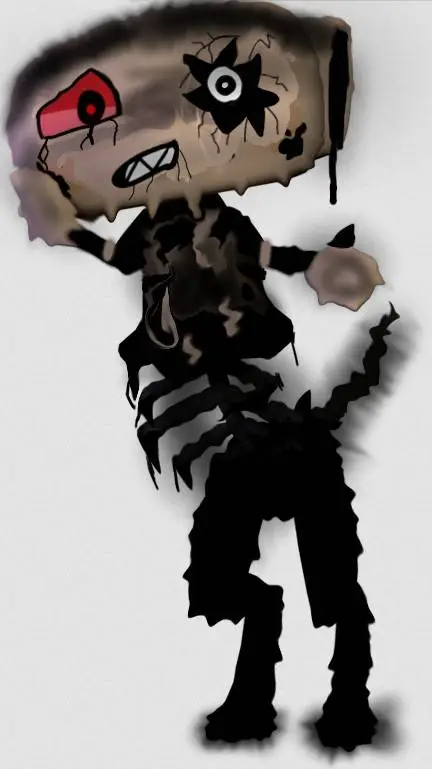 ai character: twisted shelly DFD background