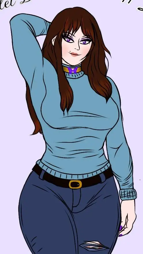 ai character: Violet Doblotzian  background