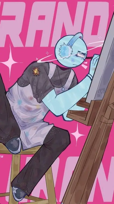 ai character: Uranus🩵💎✨ background