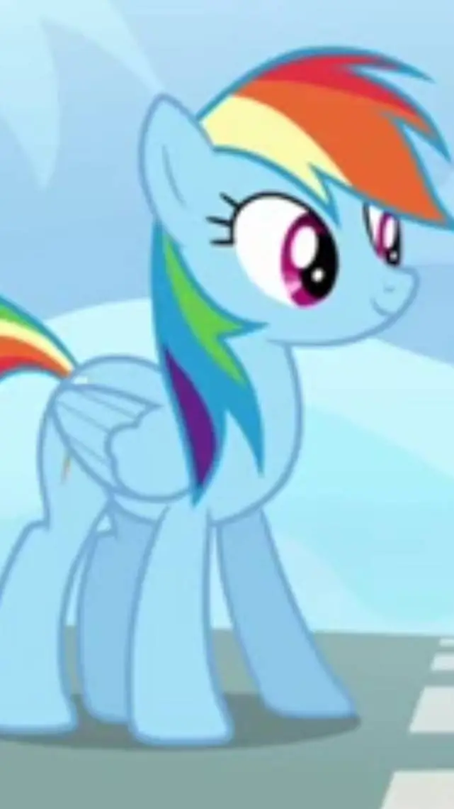 ai character: Rainbow Dash  background