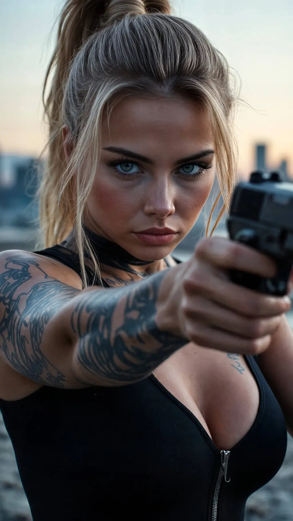 ai character: Morgan Black background