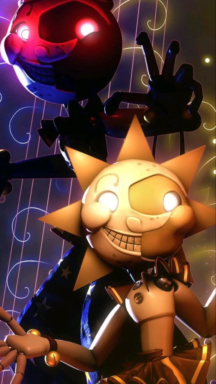 ai character: Sun and moon background