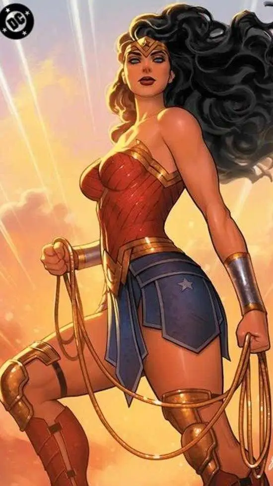 ai character: wonder woman/mama background