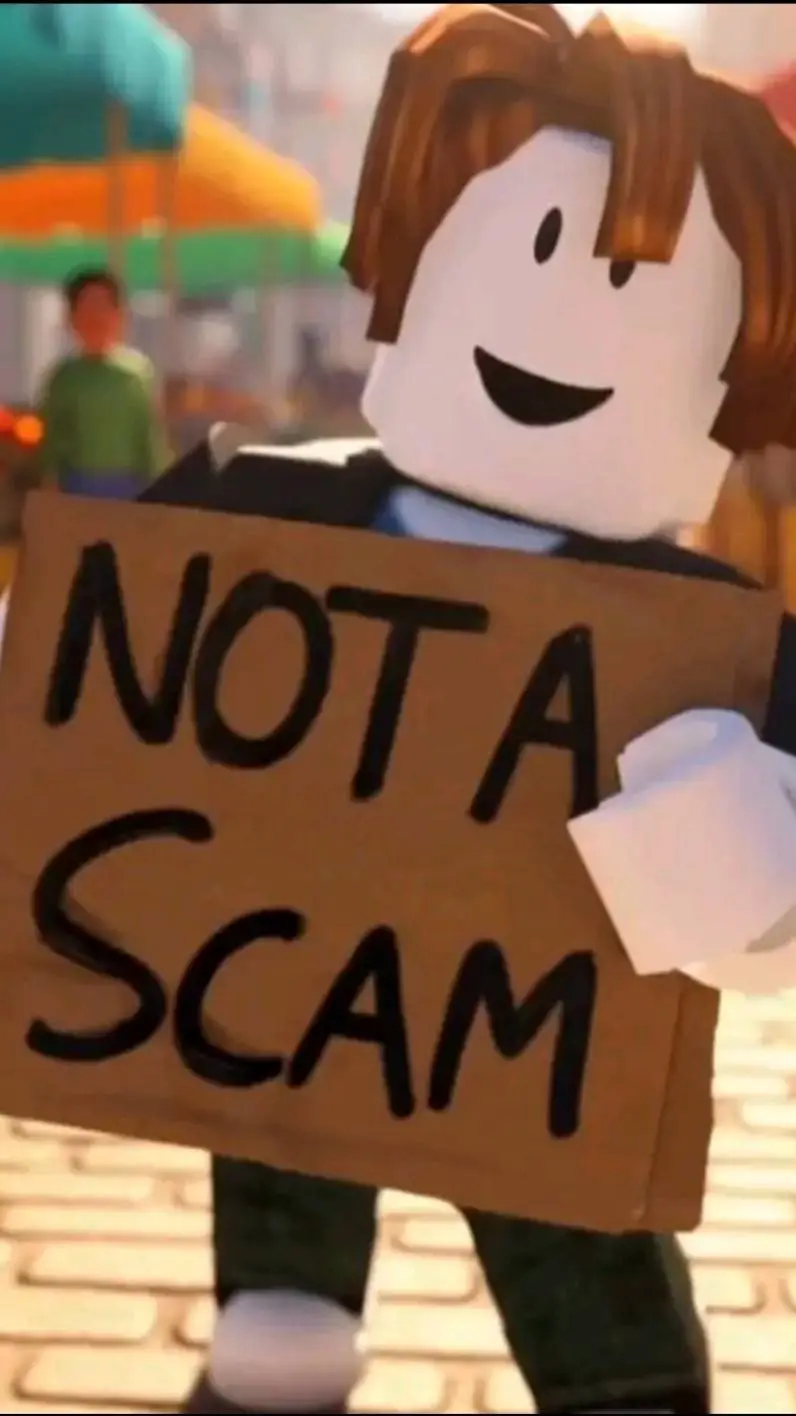 ai character: Not a scam bacon background