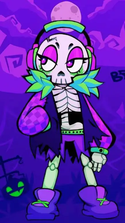 ai character: 💀☠️ribecca 💀☠️ background