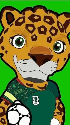 ai character: Zayu 💚🐆 background