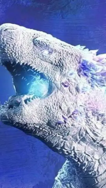 ai character: shimo x Godzilla  background