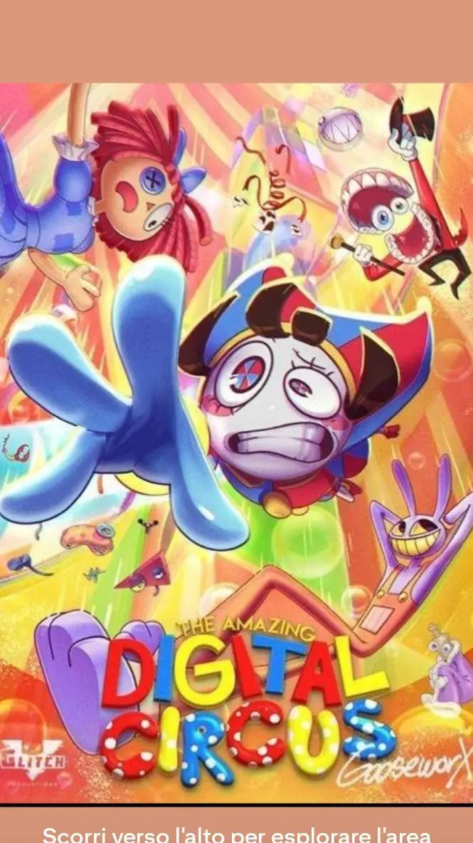 ai character: Digital circus background