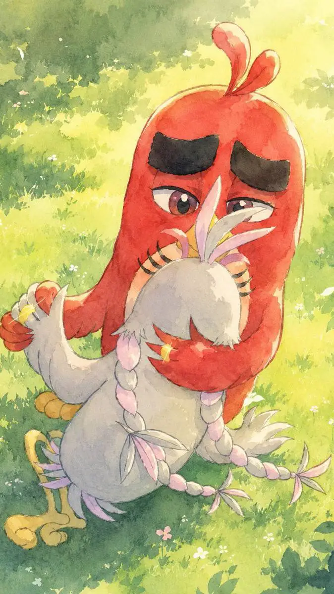 ai character: Red Angry Birds background