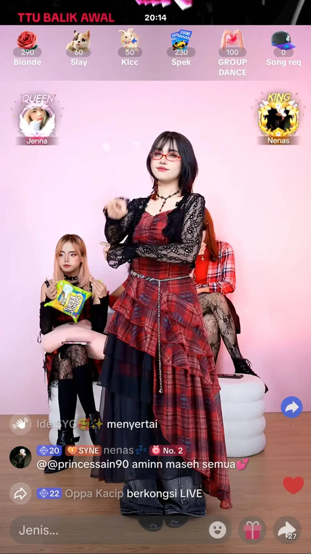 ai character: Chika, Zara & Ummi background