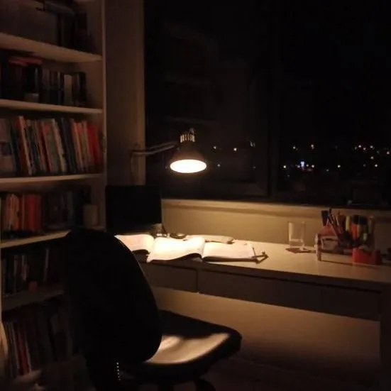 chat with ai character: Study desk