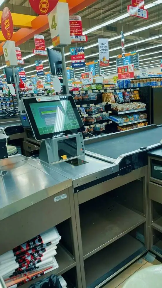 ai character: Cashier background