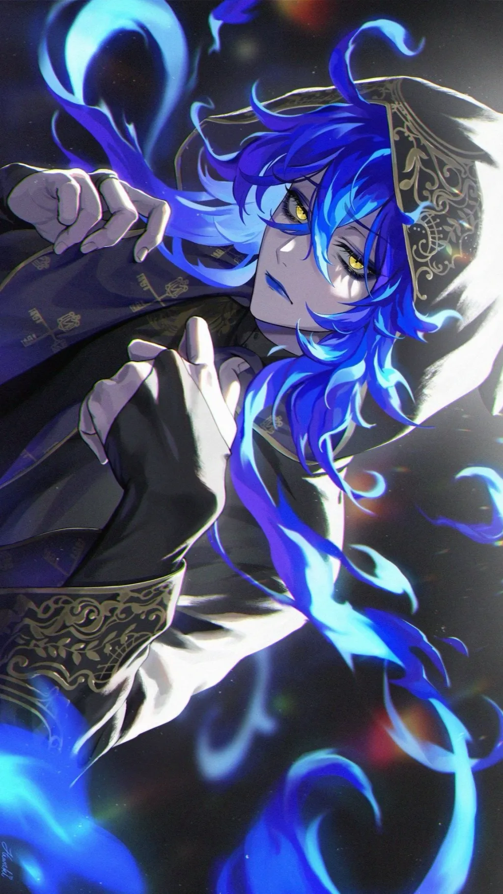 ai character: Idia (de twisted)  background