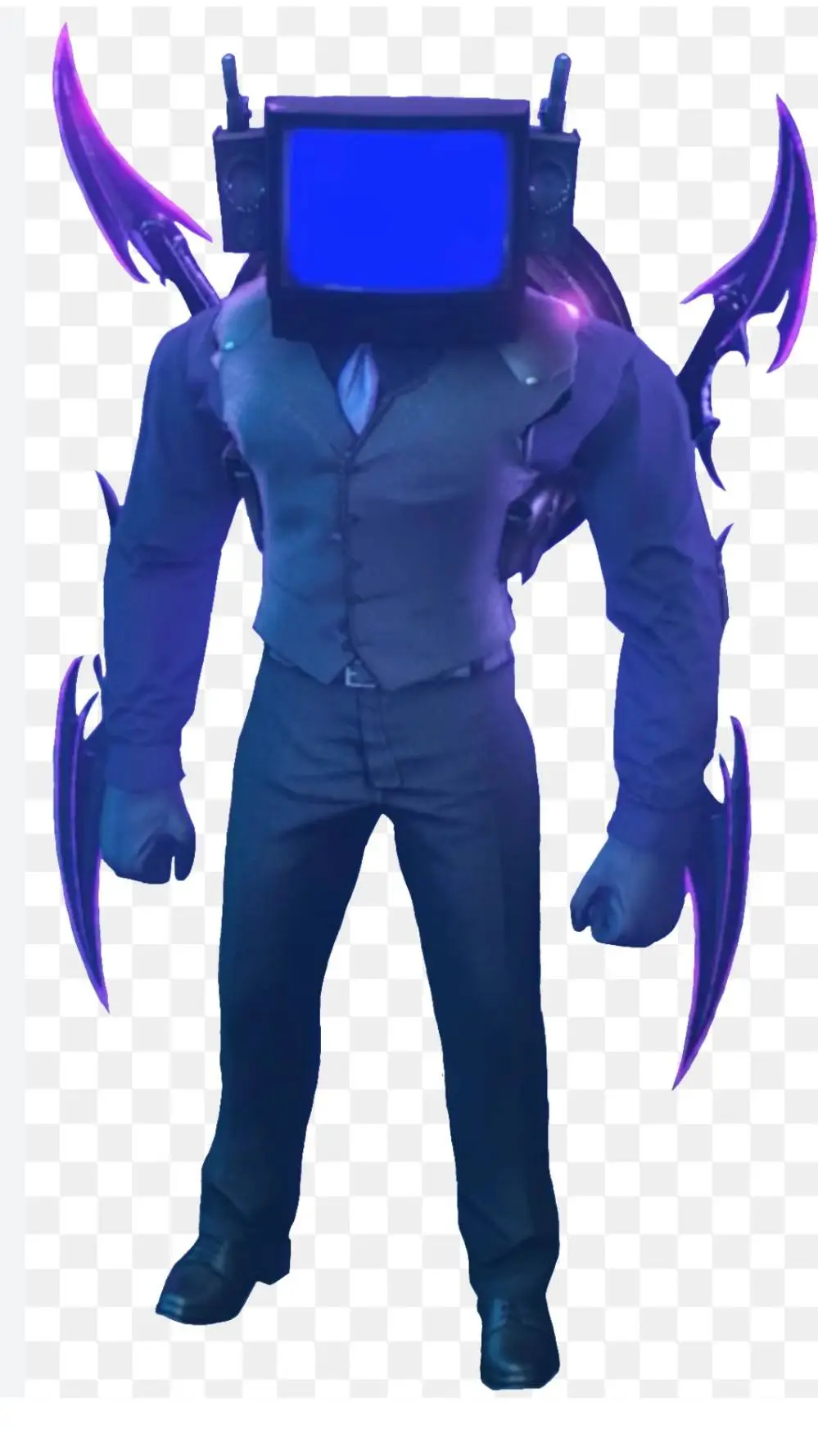ai character: Shadow Tv man  background