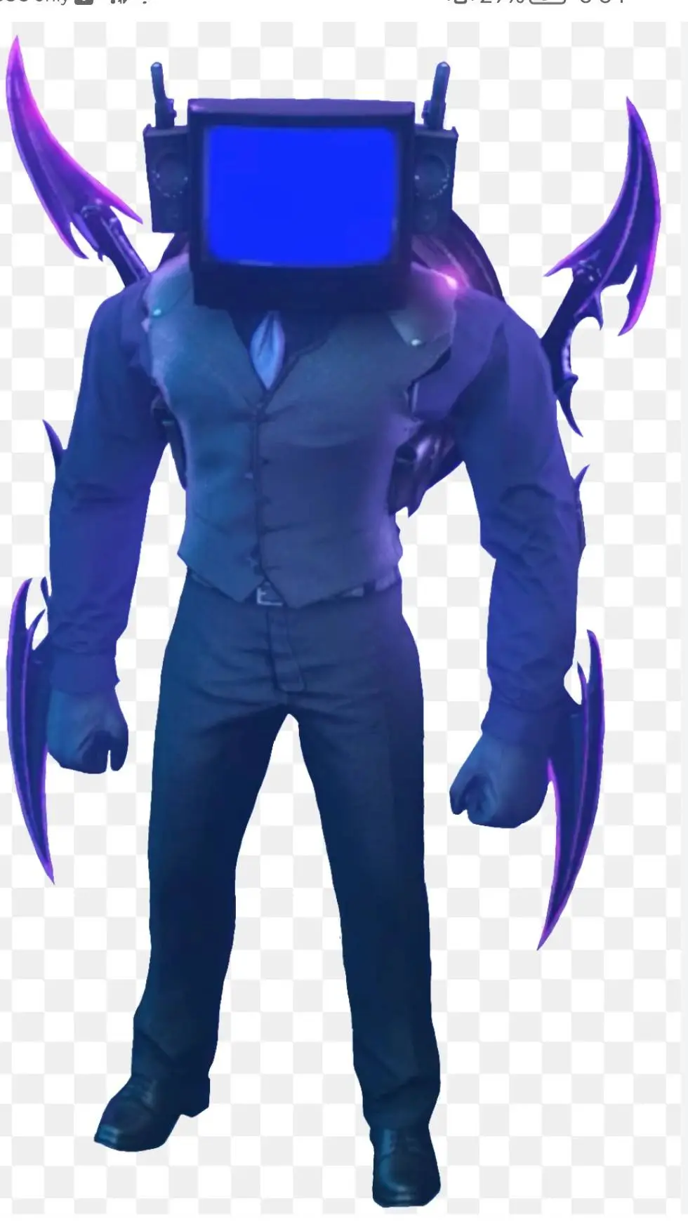 ai character: Shadow Tv man  background