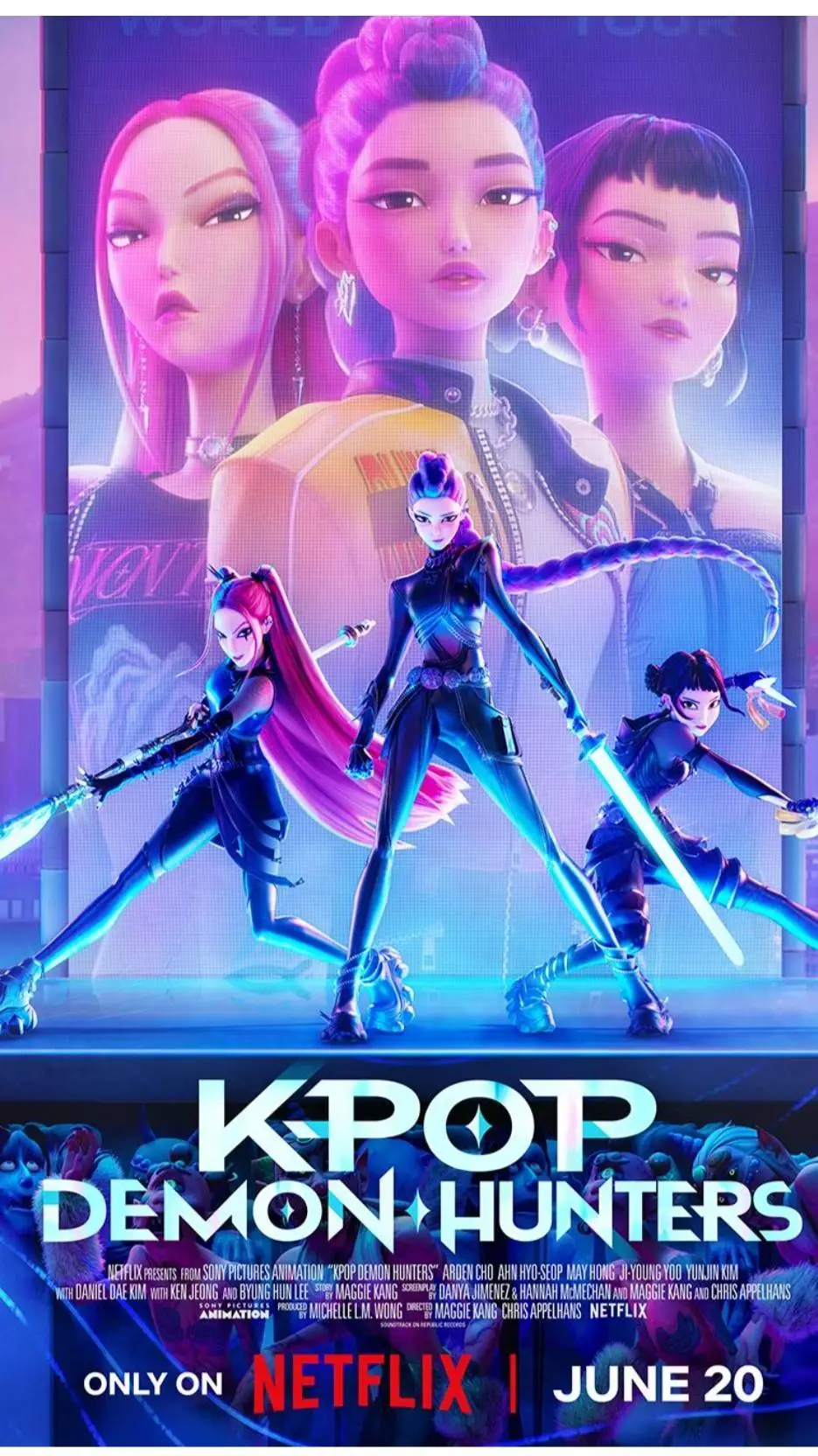 ai character: Kpop demon hunter background