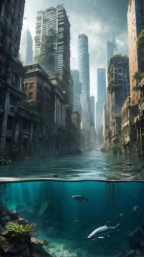 ai character: cidade zombie background