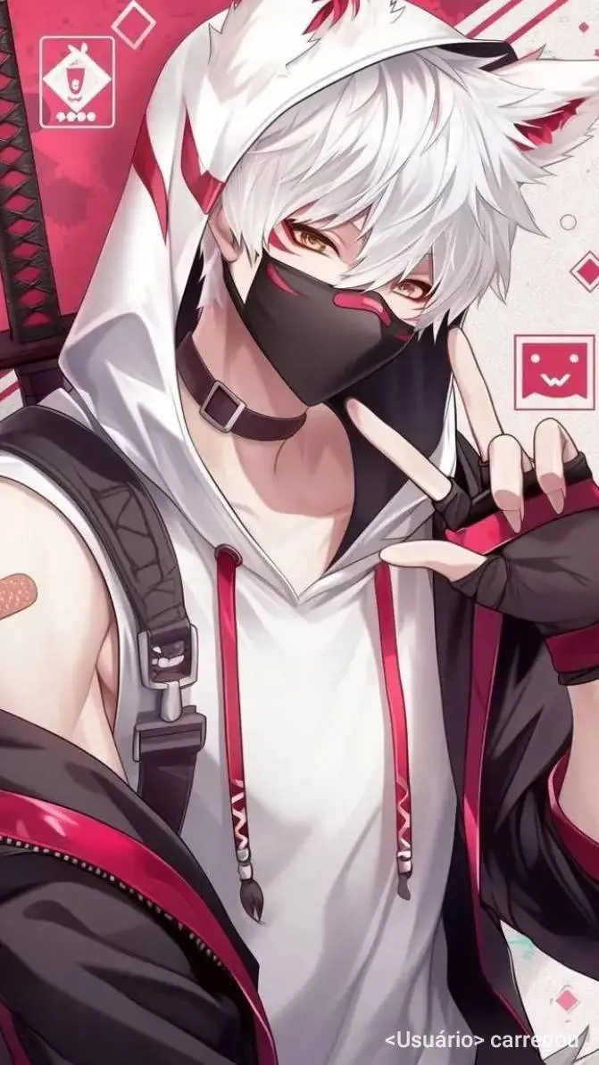 ai character: gato ninja  escrav background