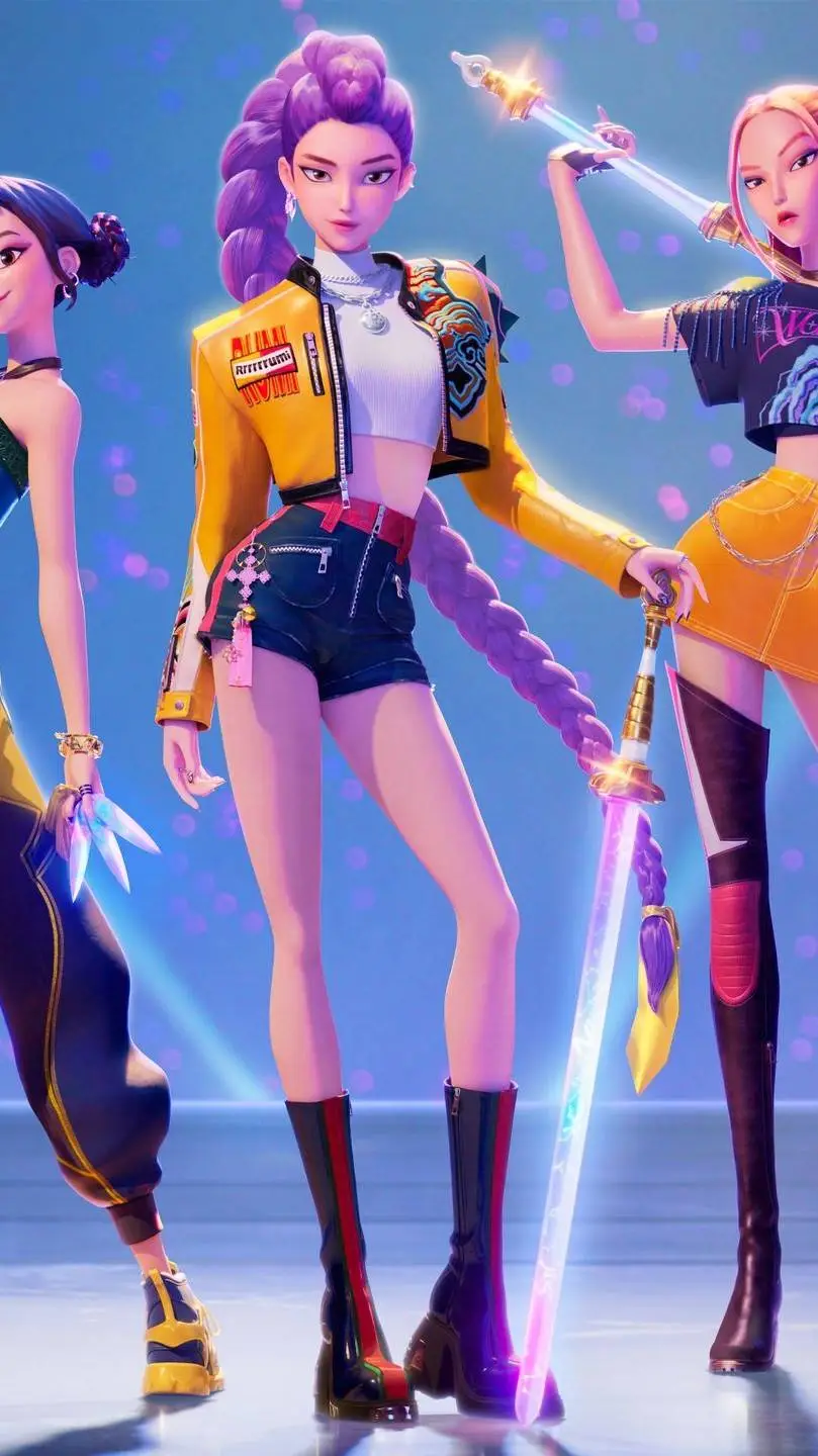 ai character: KpopDemonHuntersfr background